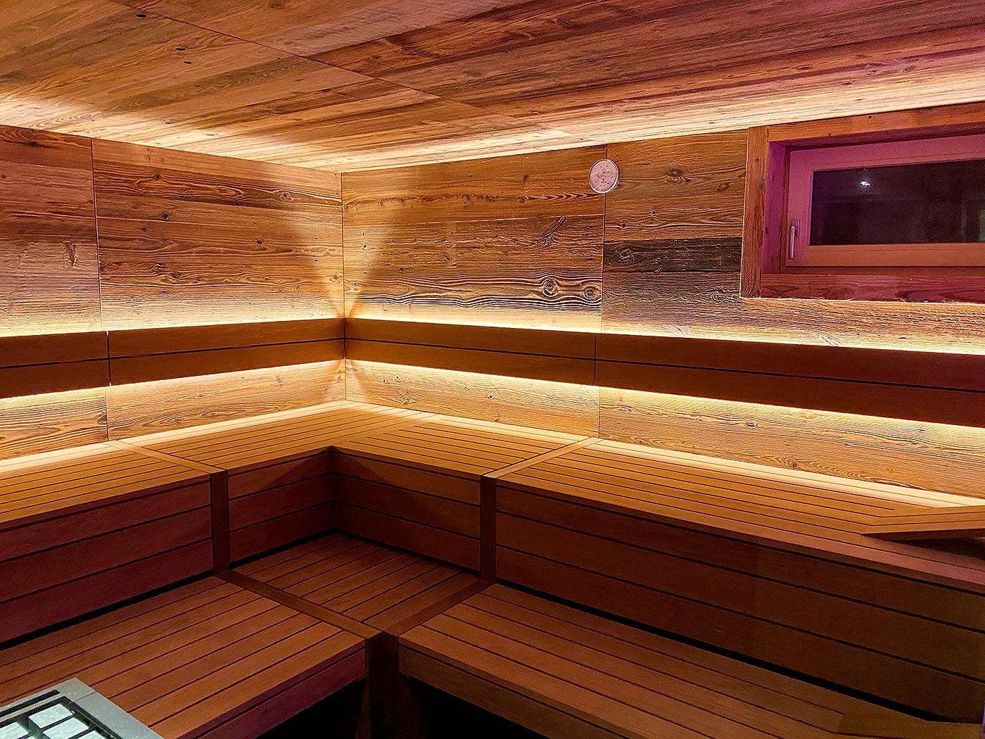 Altholzsauna im Keller 4 Altholz Design Sauna corso 4 | corso saunamanufaktur