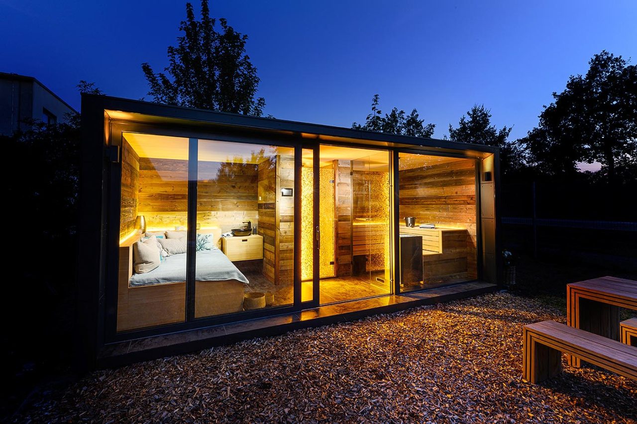 Saunabau Hannover | Nr. 1 für Sauna nach Maß 18 Design Aussensauna corso CHALET 1 b | corso saunamanufaktur