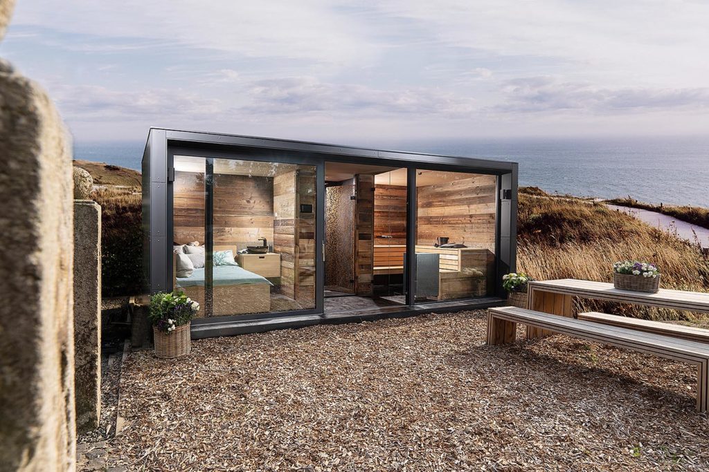 Gartensauna 8 Design Aussensauna corso CHALET 3 | corso saunamanufaktur