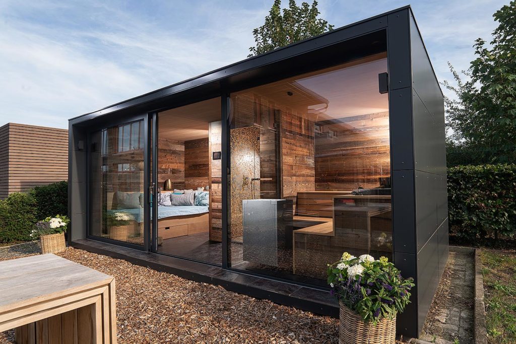 Sauna maison chalet 2 Design Aussensauna corso CHALET 4 | corso saunamanufaktur
