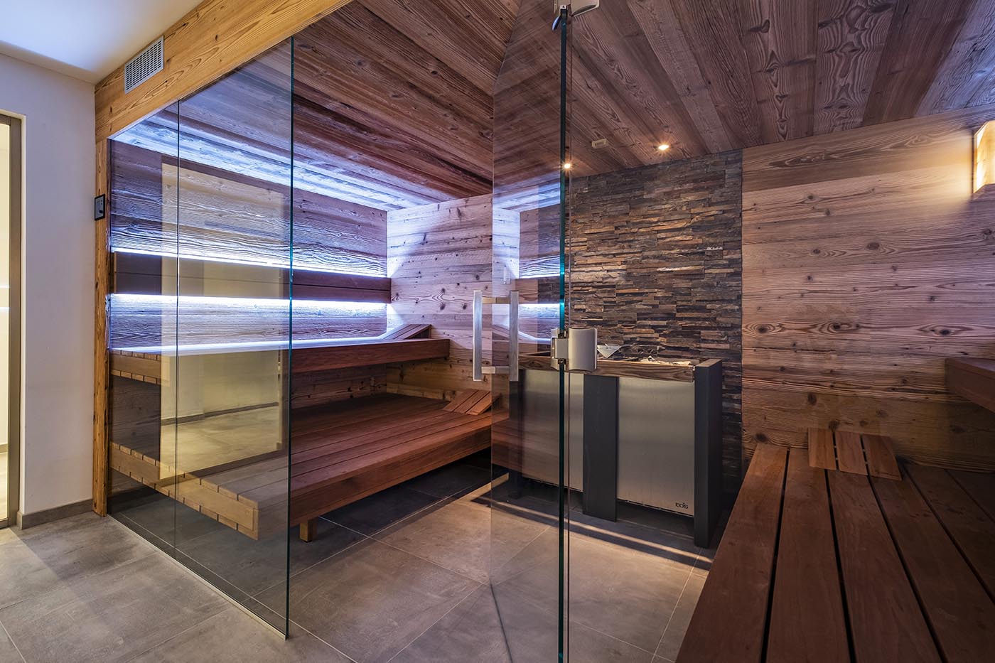 Innen 5 Sauna zuhause Design Altholz corso 4 | corso saunamanufaktur