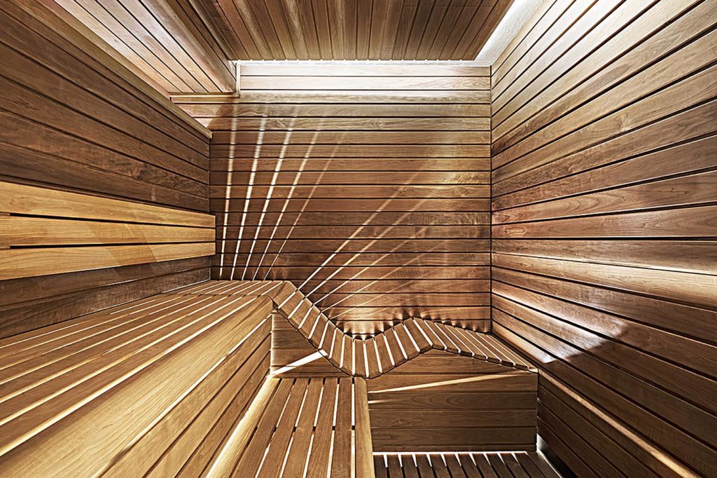 WORKSHOP 2 Gewerbliche Sauna aus Thermoholz im Lanesborough Hotel in London, Oetker Collection Luxushotel