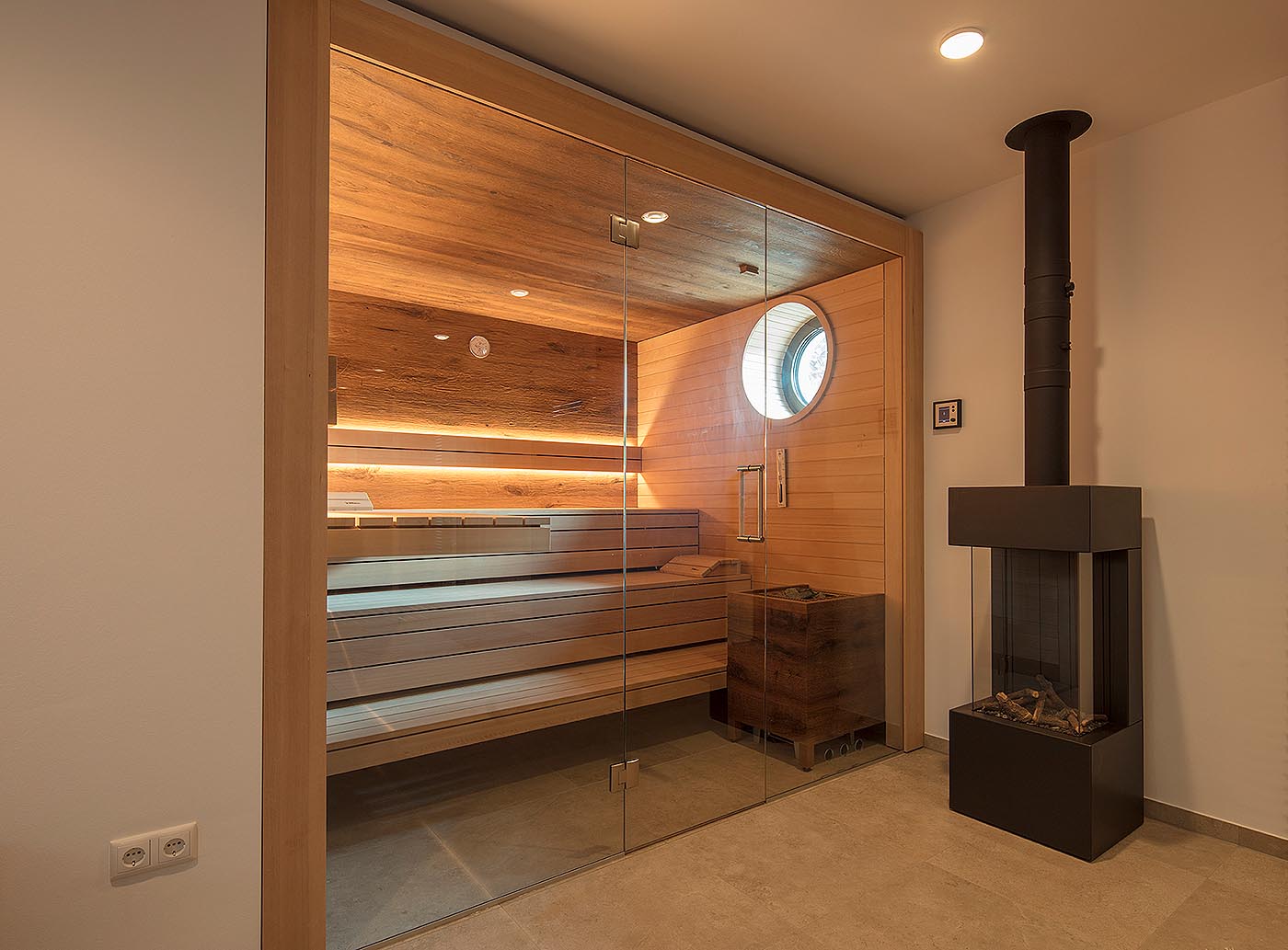 Hemlock-Sauna 4 sauna zuhause glasfront hemlock corso 3 | corso saunamanufaktur