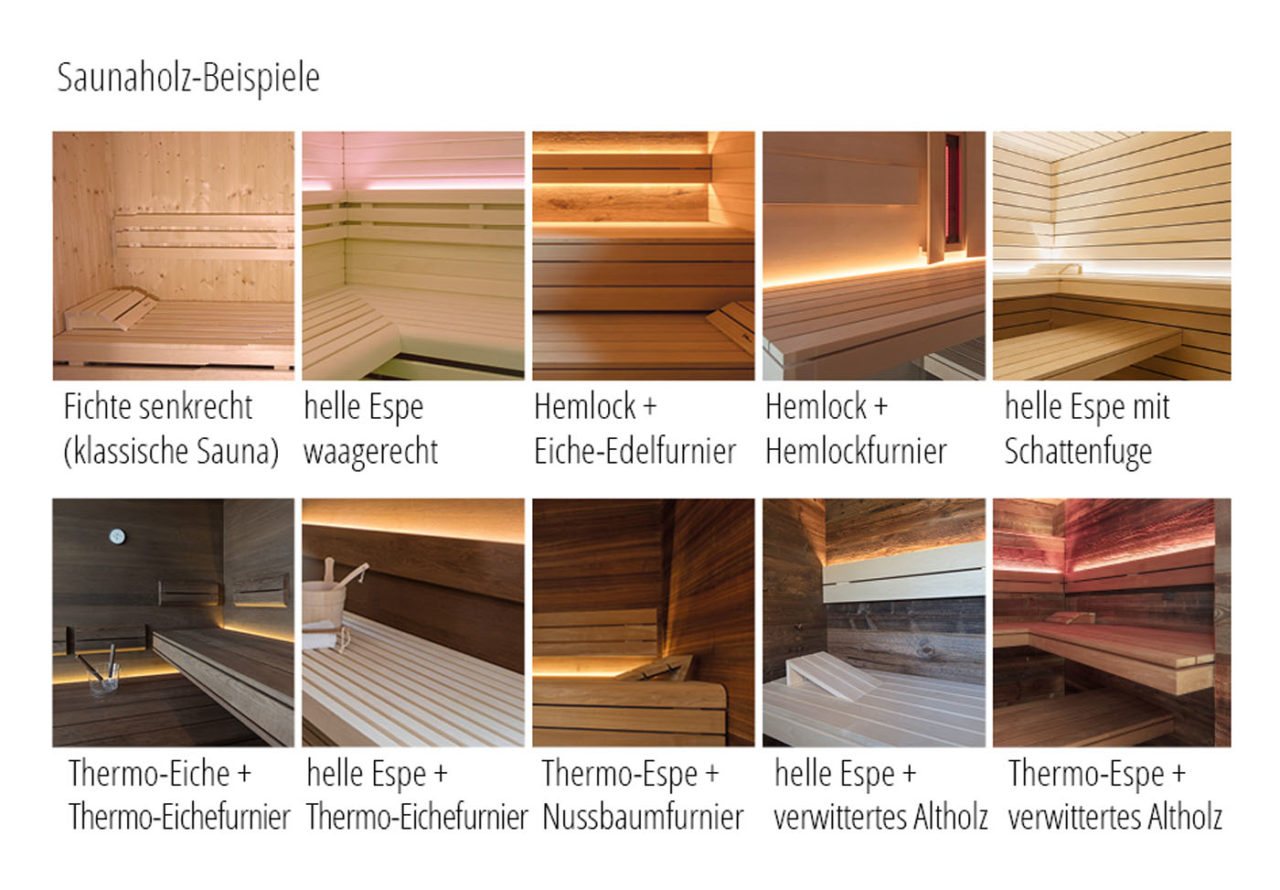 Architekten + Planer 4 Saunaholz: Übersicht über beliebte Holzarten im Saunabau