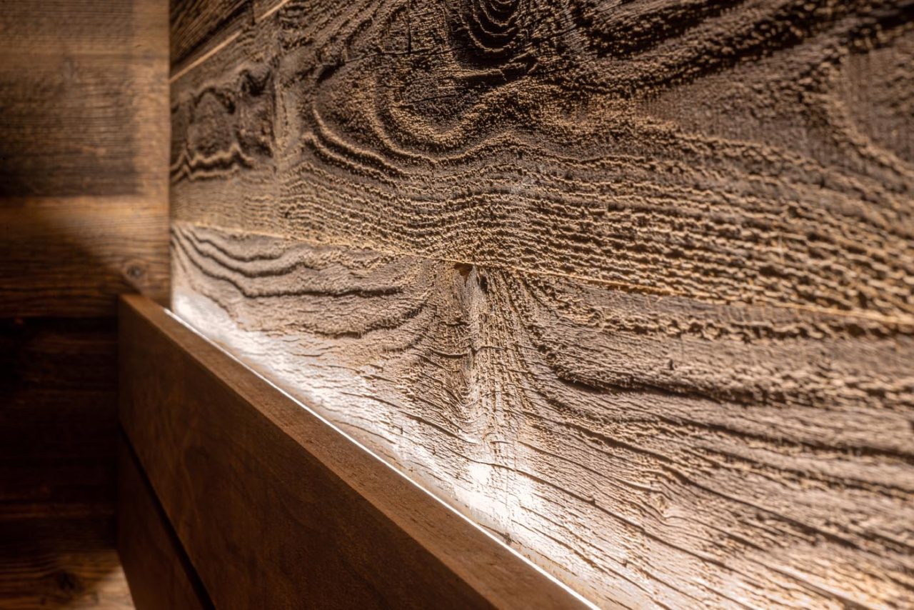 Altholz Sauna liegt im Trend 4 Altholz mit indirekter LED Beleuchtung