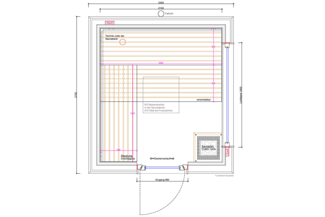 Design Gartensauna CUBUS 8 gartensauna groesse m | corso saunamanufaktur