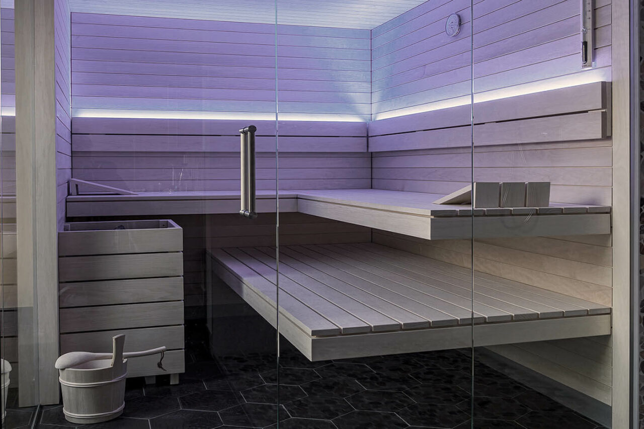 Klare Linien: Sauna mit Glasfront 4 helle sauna glasfront 3 | corso saunamanufaktur