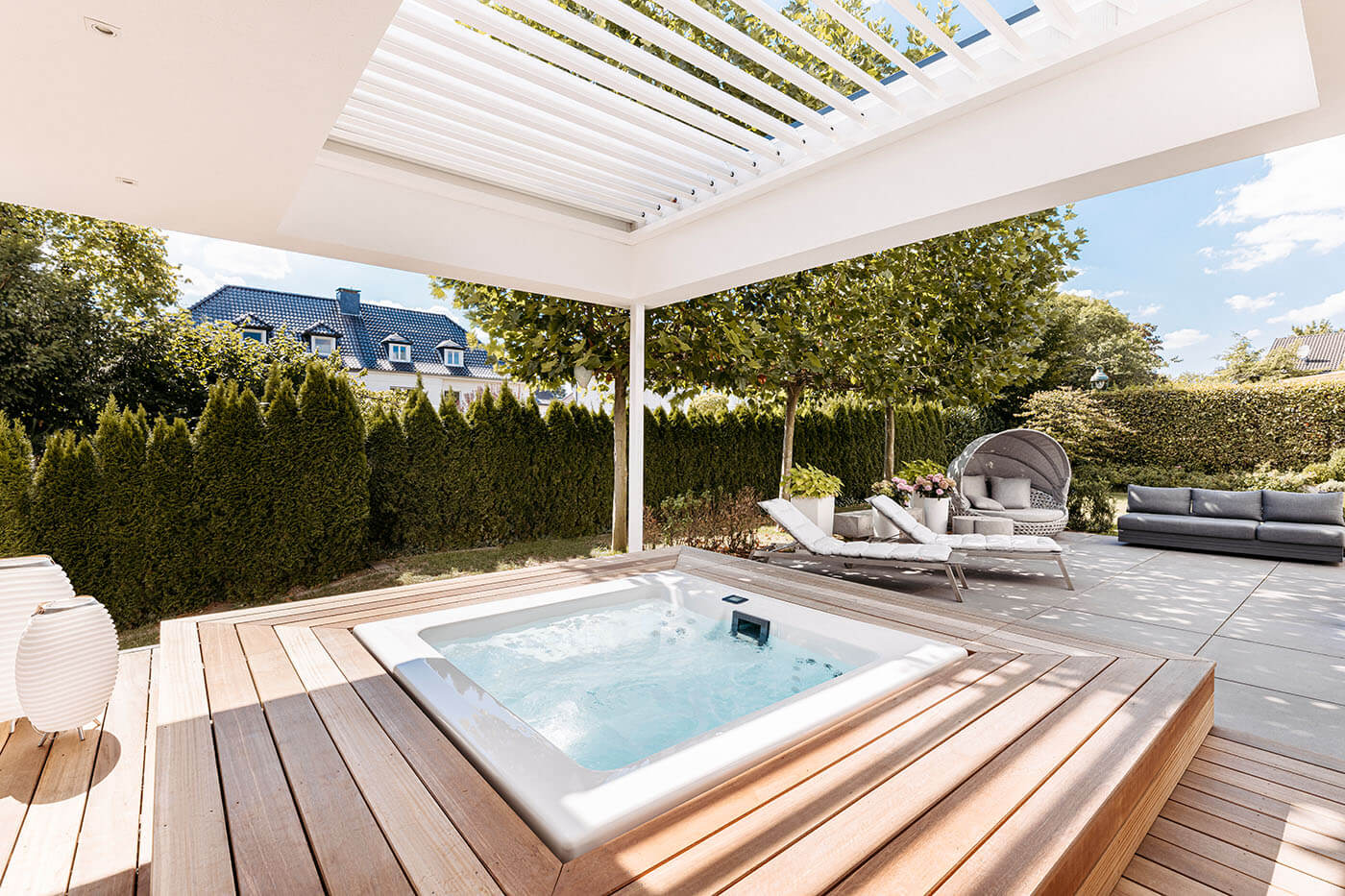 Design Sauna mit Ausblick 109 Sauna Massanfertigung Thermo Eiche 10 | corso saunamanufaktur