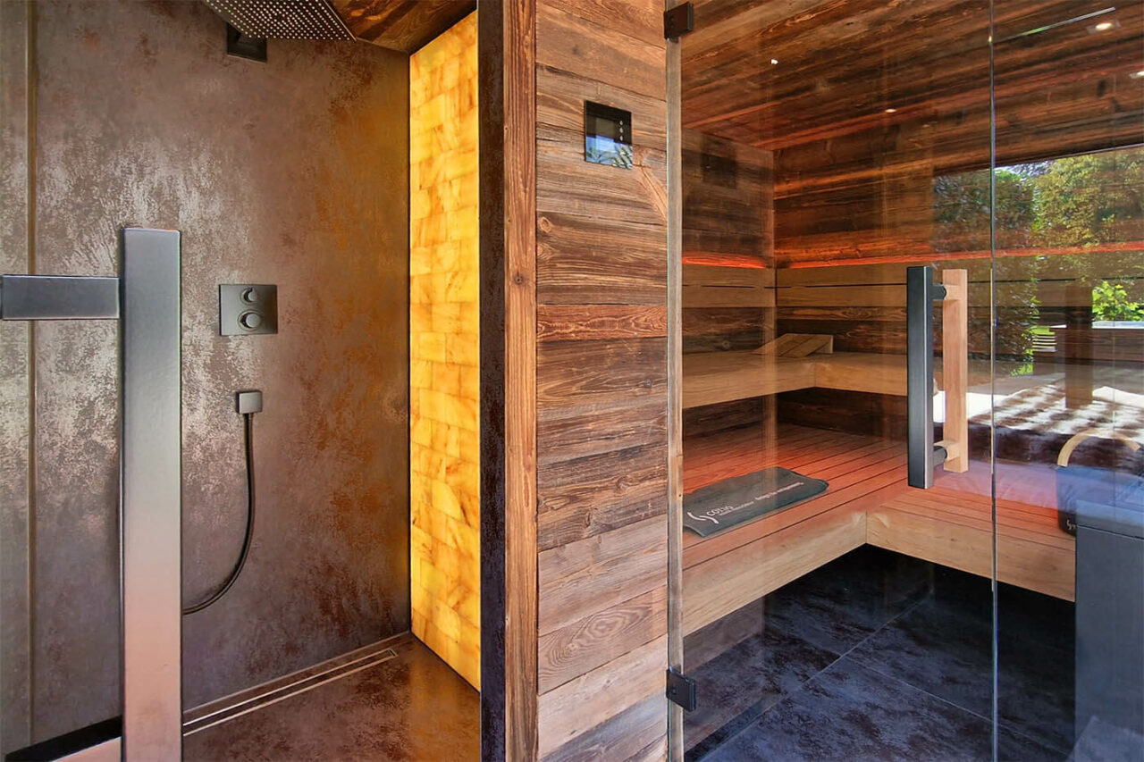 Gartensauna mit Dusche und Ruheraum 6 gartensauna dusche ruheraum corso 15 | corso saunamanufaktur