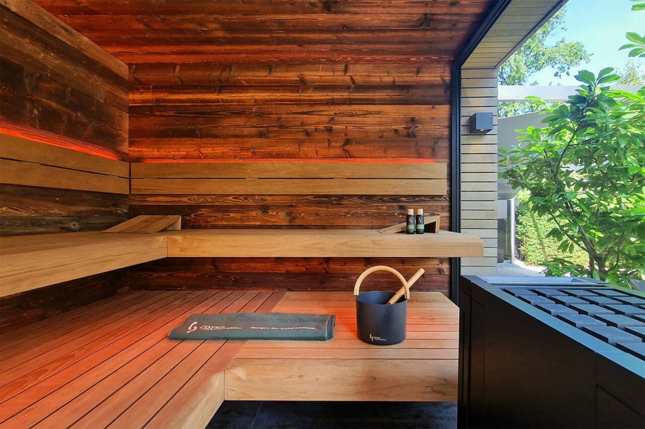 Gartensauna mit Dusche und Ruheraum 7 gartensauna dusche ruheraum corso 9 1 | corso saunamanufaktur