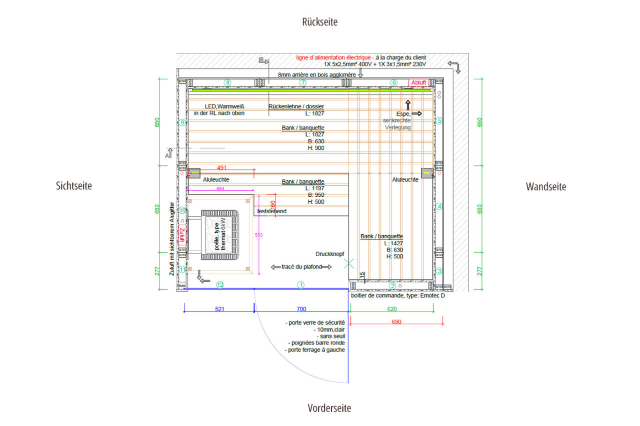 Sauna Angebote | Sauna in heller Espe 7 Espe Angebot | corso saunamanufaktur