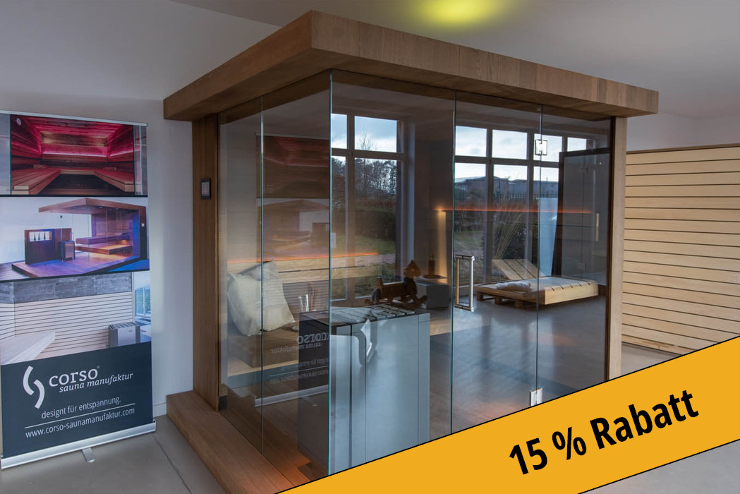 Sauna Abverkauf + Sauna Angebote 8 Sauna Angebot 15 Prozent Rabatt 4 1 | corso saunamanufaktur