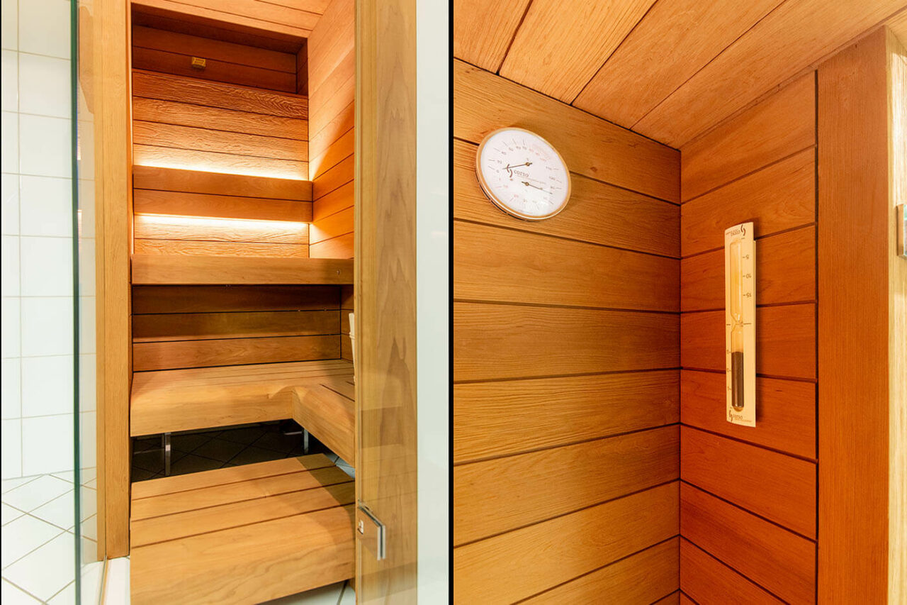Sauna Angebote | 1-Person-Sauna 3 Outlet Sonderangebot Abverkauf 1-Person-Sauna mit Glas und indirekter Beleuchtung