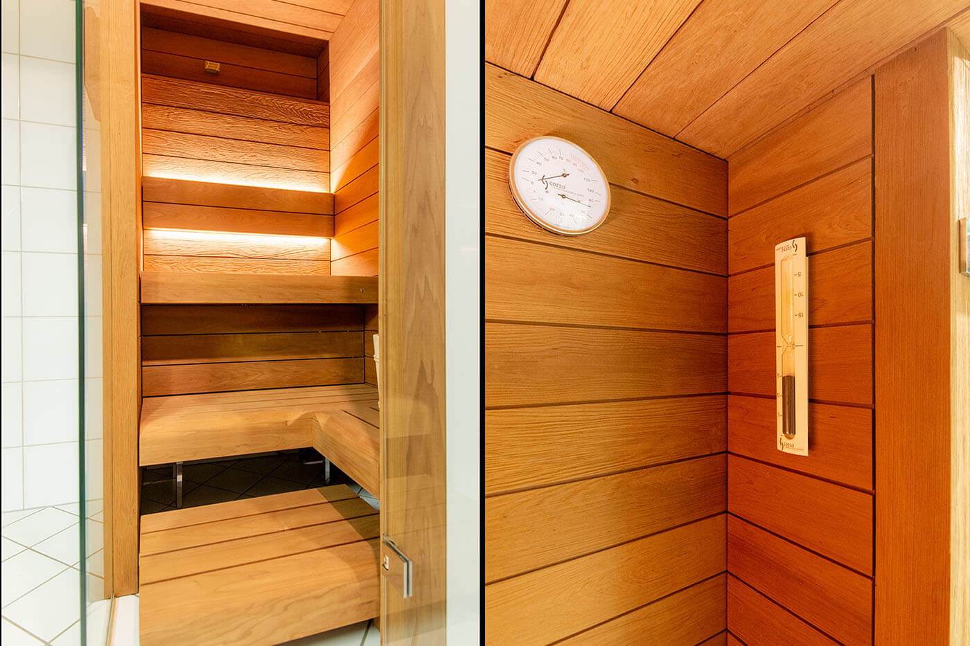 Sauna Angebote | 1-Person-Sauna 15 Outlet Sonderangebot Abverkauf 1-Person-Sauna mit Glas und indirekter Beleuchtung